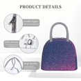 thumbnail image 4 of Fotbe Violet Glitter Bolsa de Almuerzo con Estampado, Lonchera Aislada, Contenedor de Comida Reutilizable Tipo Cooler a Prueba de Fugas, 4 of 6