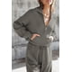 thumbnail image 4 of Conjunto de Chándal PRETTYGARDEN para Mujer, 2 Piezas con Suéter y Pantalón con Cierre, Talla L, 4 of 7