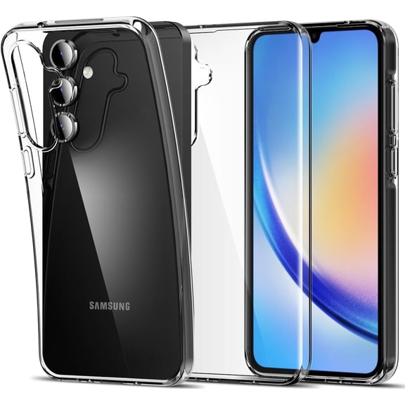 Clear Case for Samsung Galaxy A35, Ultra [Slim Thin] Flexible Scratch Resistant Transparent TPU Shockproof Gel Rubber Soft Silicone Protective Phone Case Cover for Samsung Galaxy A35 5G (Clear)