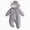 Light Gray, variant on 3-6 Months Newborn Baby Winter Fleece Lined Romper Bear Ear Hooded Quilted Snowsuit Full Zipper Warm Jumpsuit Outfit One-Piece Jumpsuit Newborn Gift