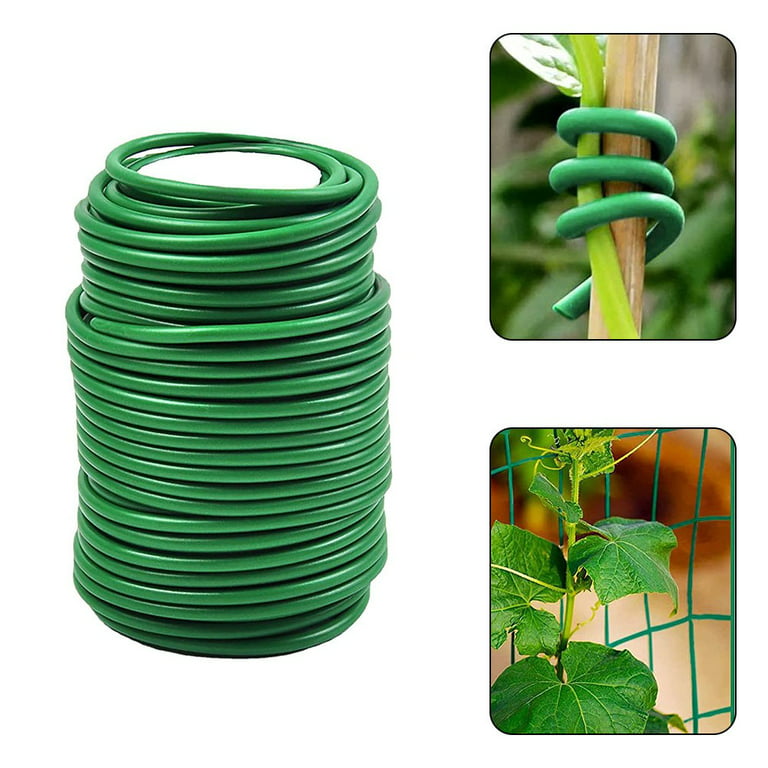 15M PLANT TWINE GREEN SOFT FLEXIBLE BENDY GARDEN SUPPORT WIRE CABLE TWIST  TIE