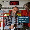 thumbnail image 6 of SHARP Large Oversized Screen LED Clock with Outdoor/Indoor Temperature with Outdoor Sensor, with Date and Day of Week – 14 inch Clock with 4 inch Digits, 6 of 7