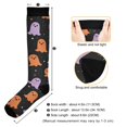 thumbnail image 3 of FORMRS Womens Knee High Socks Casual Long Thick Travel Daily Wear, 1 Pair, Halloween Orange Ghosts, 3 of 6