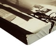 thumbnail image 2 of Ambesonne Winter Fitted Sheet, Street View Foggy Day, Full Size, Brown Beige, 2 of 3