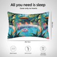 thumbnail image 5 of Pofeuu Tropical Poolside Relaxation Print Satin Pillowcase for Hair and Skin Pillow Cases, Silk Pillow Cases, Soft Cooling Pillow Covers, 20x30 Inches（Pillow core not included）, 5 of 7