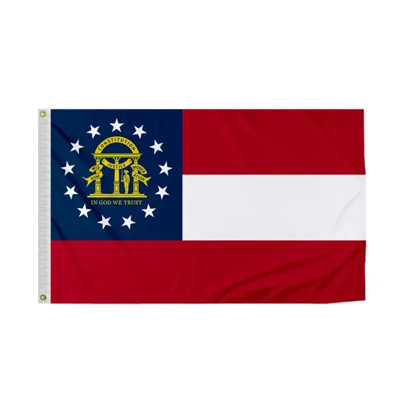 Promopatriot Georgia State GA Flag 2 x 3 ft Nylon Outdoor Use, Brass Grommets