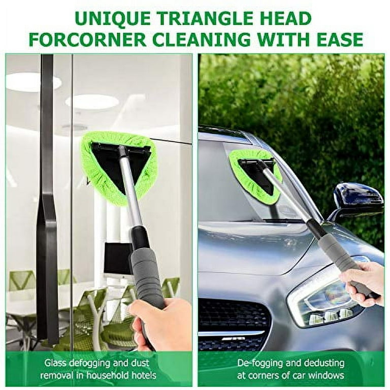 Smile Turtle Car Windshield Cleaner Wand Cleaning Kit Interior,Car Window Cleaning Tools for Wiper Fluid and Defogging,Invisible Glass Cleaner Automotive Tools