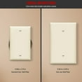 thumbnail image 3 of ENERLITES Blank Device Wall Plate, Jumbo Blank Cover, Gloss Finish, Oversized 1-Gang 5.5" x 3.5", Polycarbonate Thermoplastic, 8801O-LA, Light Almond, 3 of 5