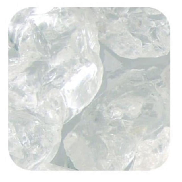 Sandtastik Colored ICE Real Glass Gems, Clear Cubes, 10 lb