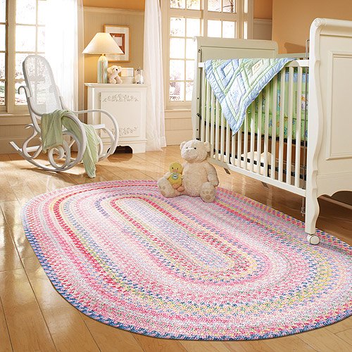 Spring Garden Braided Rug Pink Multi