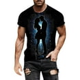 thumbnail image 2 of Ceisia Men Casual Round Neck Printing Pullover Fitness Gift Sports Short Sleeve T-Shirt - Valentine's Day Casual Tops, 2 of 5