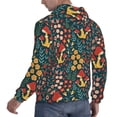 thumbnail image 6 of Rateoe Mushrooms And Flowers Pattern Mens Hoodie, Pullover Hooded Sweatshirt, Kangaroo Pocket Hoodie Ideal for Daily Wear, Travel and Home-Small, 6 of 7