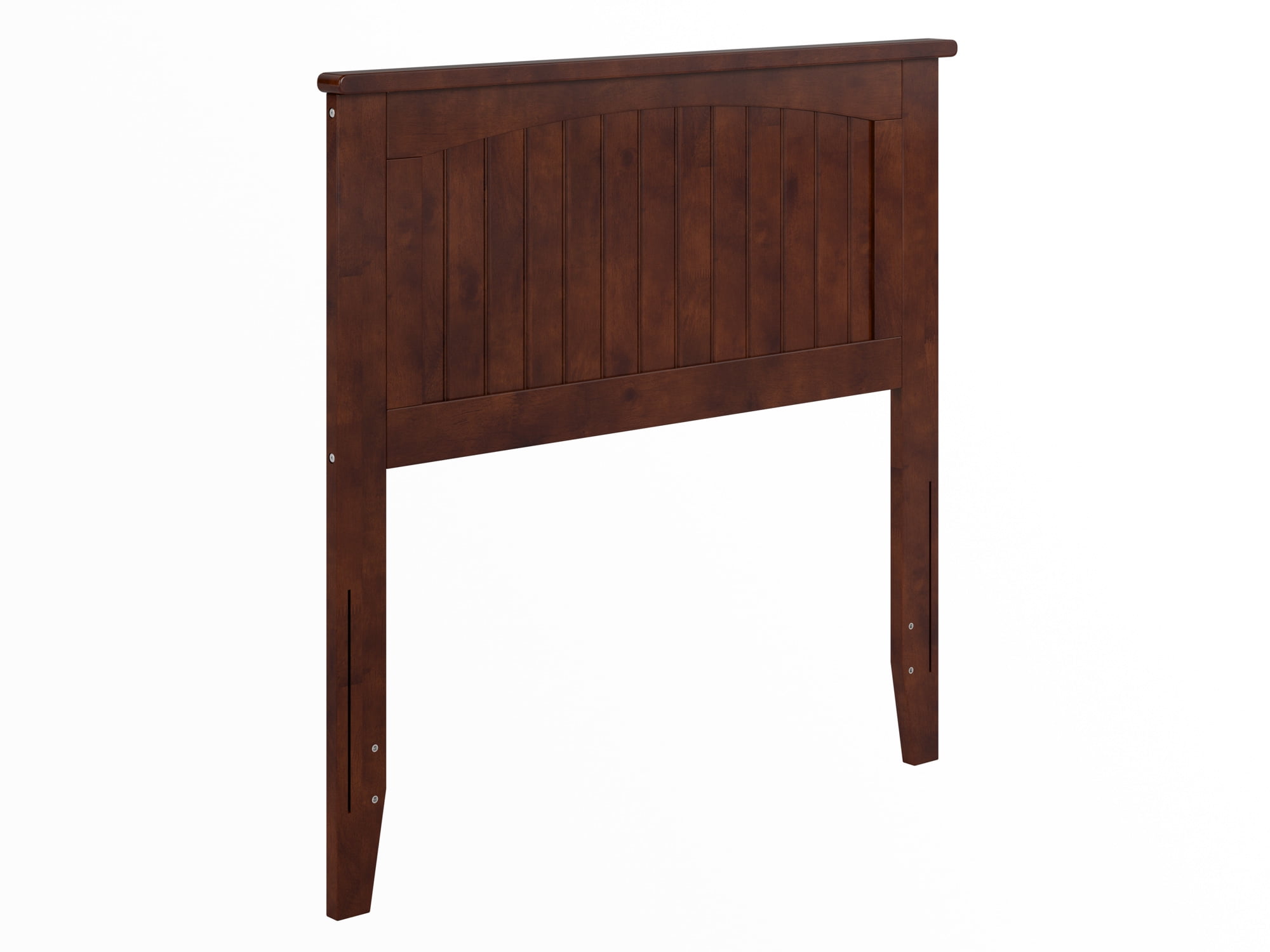 AFI Nantucket Twin Solid Wood Panel Headboard with Attachable Charger, Walnut