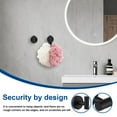 thumbnail image 6 of Dznils 4-Piece Wall Mount Steel Bath Hardware Set, Towel Ring, Toilet Paper Holder, Robe Hook, Black, 6 of 11