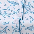thumbnail image 4 of Yuncity Cute Pajama Sets For Women 2 Piece Shark Print Summer Short Sleeve Button Up Top With Shorts Pjs Sleepwear Loungewear Nightwear,Size S-2Xl White, 4 of 5