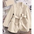 thumbnail image 4 of Women'S Winter Jackets Dressy Casual Ribbed Long Sleeve Lapel Fashion Work Busines Ivory White XXL, 4 of 8