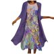 thumbnail image 1 of Vestidos para mujer Vestidos casuales Moda Cuello redondo Vestido sin mangas Abrigo sólido Conjunto de dos piezas Odeerbi ODB-5, 1 of 7