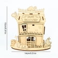 thumbnail image 3 of 3D Wooden Puzzle 7 X 4.5 Inch Haunted House Decor Spooky Halloween Decorations Diy Miniature House Kit for Home Classroom Party 1 Pack, 3 of 5