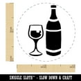 thumbnail image 2 of Fancy Wine Bottle and Glass Self-Inking Rubber Stamp Ink Stamper - Blue Ink - Mini 1/2 Inch, 2 of 7