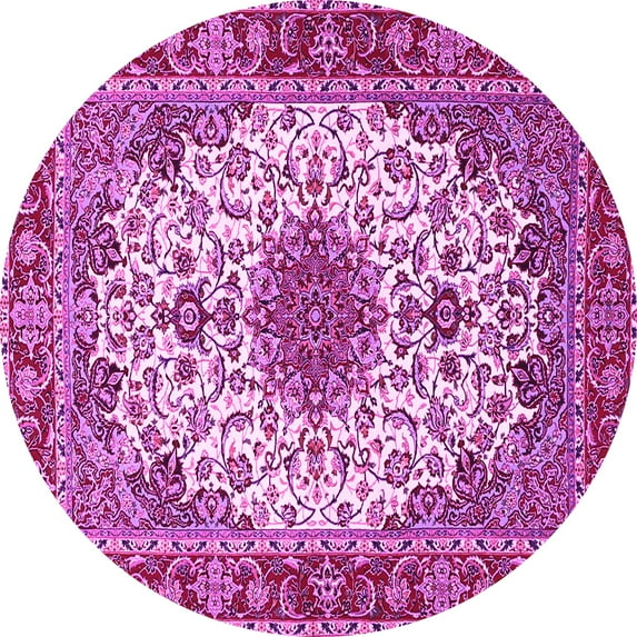 Ahgly Company Indoor Round Persian Pink Traditional Area Rugs, 6' Round