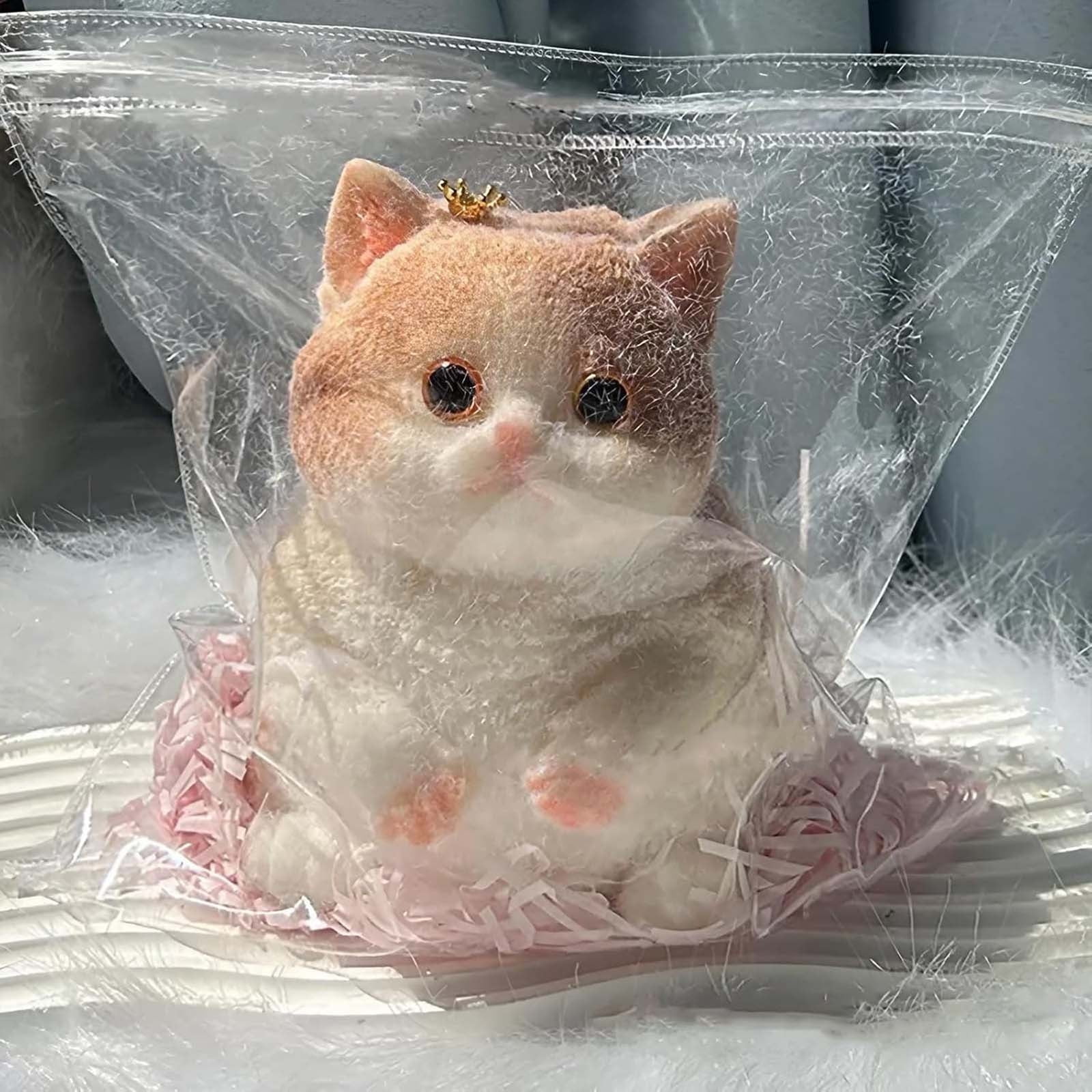 Nkmbld Fidget Toys Super Soft Cat Stress Relief Toys, Cute Animal Fidget Toys for Anxiety, Stress Relieve, Increase Entertainment