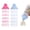 Pink + Blue, variant on 2 PCS 5 Layers Baby Milk Powder Dispenser, Portable Formula Dispenser, Travel Milk Powder Container, Snack Storage Box