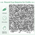 thumbnail image 2 of Uxcell 3000-Pack Loose Sequins, 4 mm Round Cup Sequins Paillettes for DIY Projects/Sewing [Silver], 2 of 6