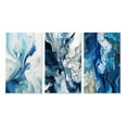 thumbnail image 2 of Designart "Ethereal Elixir Blue Grey Tranquility IX" Abstract Wall Art Set Of 3 - Blue Abstract Gallery Set For Office Decor, 2 of 6