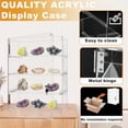 thumbnail image 6 of Acrylic Display Case with Lock Key 4 Tier Clear Display Case Locking Cabinet for Collectibles Figure Knife Rock Perfume Countertop Retail Showcase Display Box Wall Mount with Shelves 11.8x5.9x15.7 in, 6 of 9