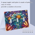 thumbnail image 4 of Haosy Light Switch Cover Plate 3 Gang Electrical Outlet Covers Cartoon Flower and Star Decorate Wall Plate 4.56”x4.48”, 4 of 8