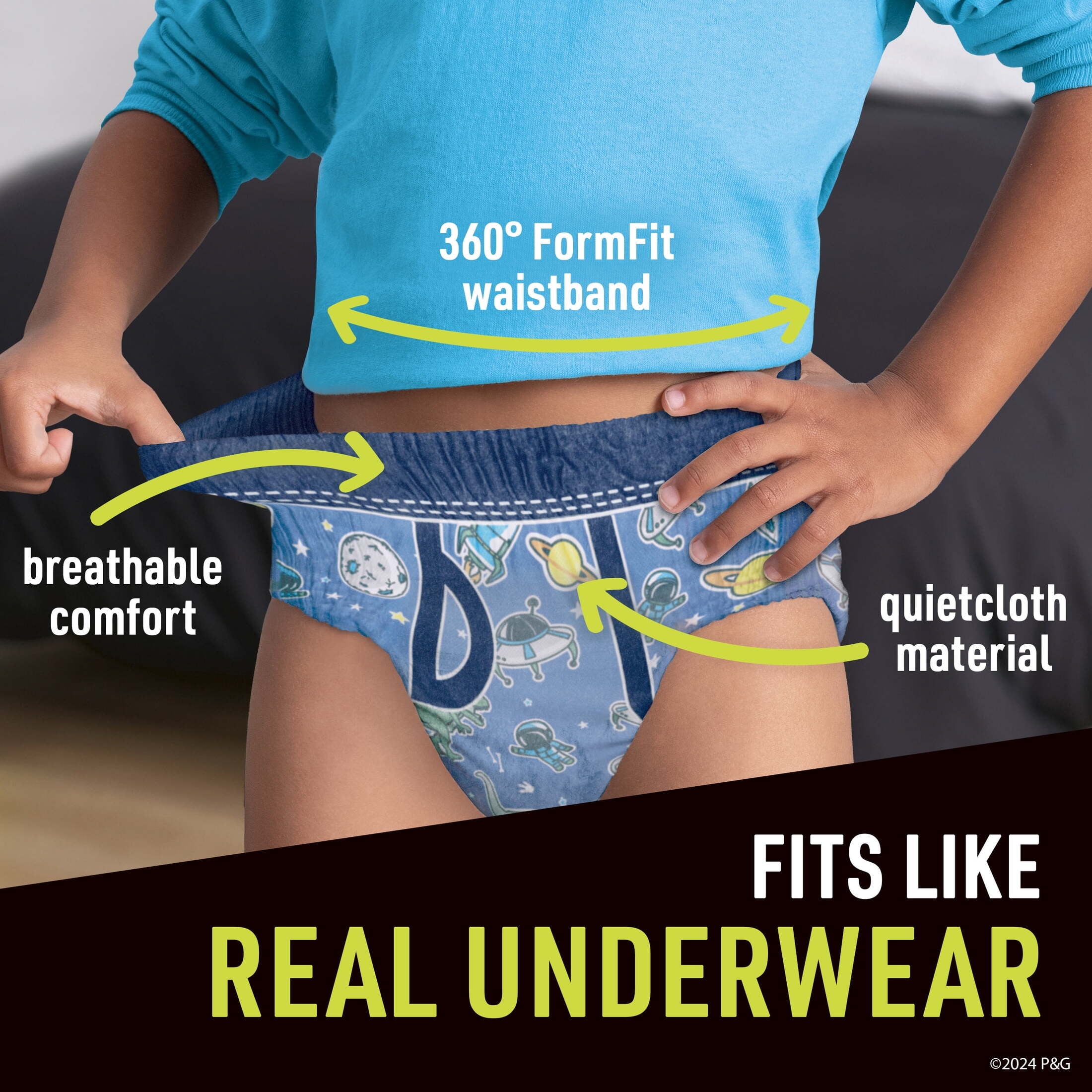 Ninjamas Boys Bedwetting Nighttime Underwear, Size S/M (37
