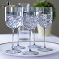 thumbnail image 6 of Impresserve 12 oz Gray Plastic Wine Goblets, Disposable Party Glasses (Set of 5), 6 of 9