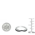 thumbnail image 3 of Dazzlingrock Collection 0.36 Carat (ctw) 14K Black & White Diamond Wedding Band Stackable Ring 1/3 CT, White Gold, Size 8, 3 of 5