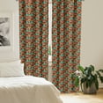 thumbnail image 2 of Ambesonne Floral Curtains, Traditional Flower Artwork, Pair of 28"x84", Charcoal Grey and Scarlet, 2 of 5