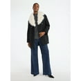 thumbnail image 3 of Scoop Women's and Women's Plus Oversized Faux Fur Collar Coat, Heavyweight, Sizes XS-4X, 3 of 7