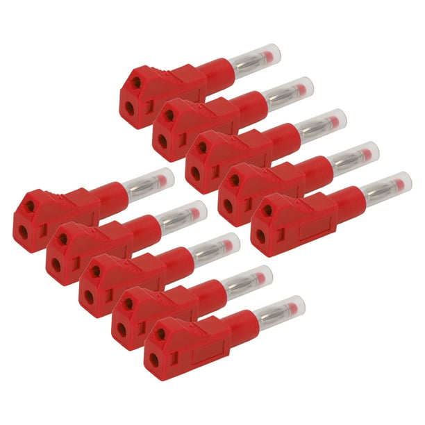 10 conectores banana telescópicos de 4 mm CAT II 600 V 32 A con funda de PE para equipos digitales 3C de seguridad industrial