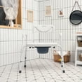 thumbnail image 2 of Costway Commode de Chevet 3-en-1 Toilette Portable avec Hauteur Réglable et Bras Rabattable, 2 of 10