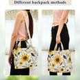 thumbnail image 4 of FORMRS Womens Corduroy Tote Bag Crossbody Shoulder Handbag with Pocket, White Watercolor Sunflowers, 4 of 7