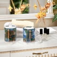 thumbnail image 4 of Yayeee 4 Pack Qtip Holder Bathroom Cotton Swab Canister with Lid Clear Dispenser Set, Sea Window, 4 of 6