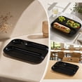 thumbnail image 6 of Compartment Serving Tray, Three Section Dinner Plate with Handles for Pasta Meat Vegetables and Side Dishes, Reusable Meal Prep Tableware for Home Kitchen Dining Parties and Gatherings, 6 of 7