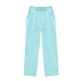 thumbnail image 6 of Girls Sweatsuit Fashion 2 Piece Hoodie and Sweatpants Set 5-14 Years Hooded Sweatshirts and Wide Leg Joggers Warm Tracksuit with Pockets, 6 of 7