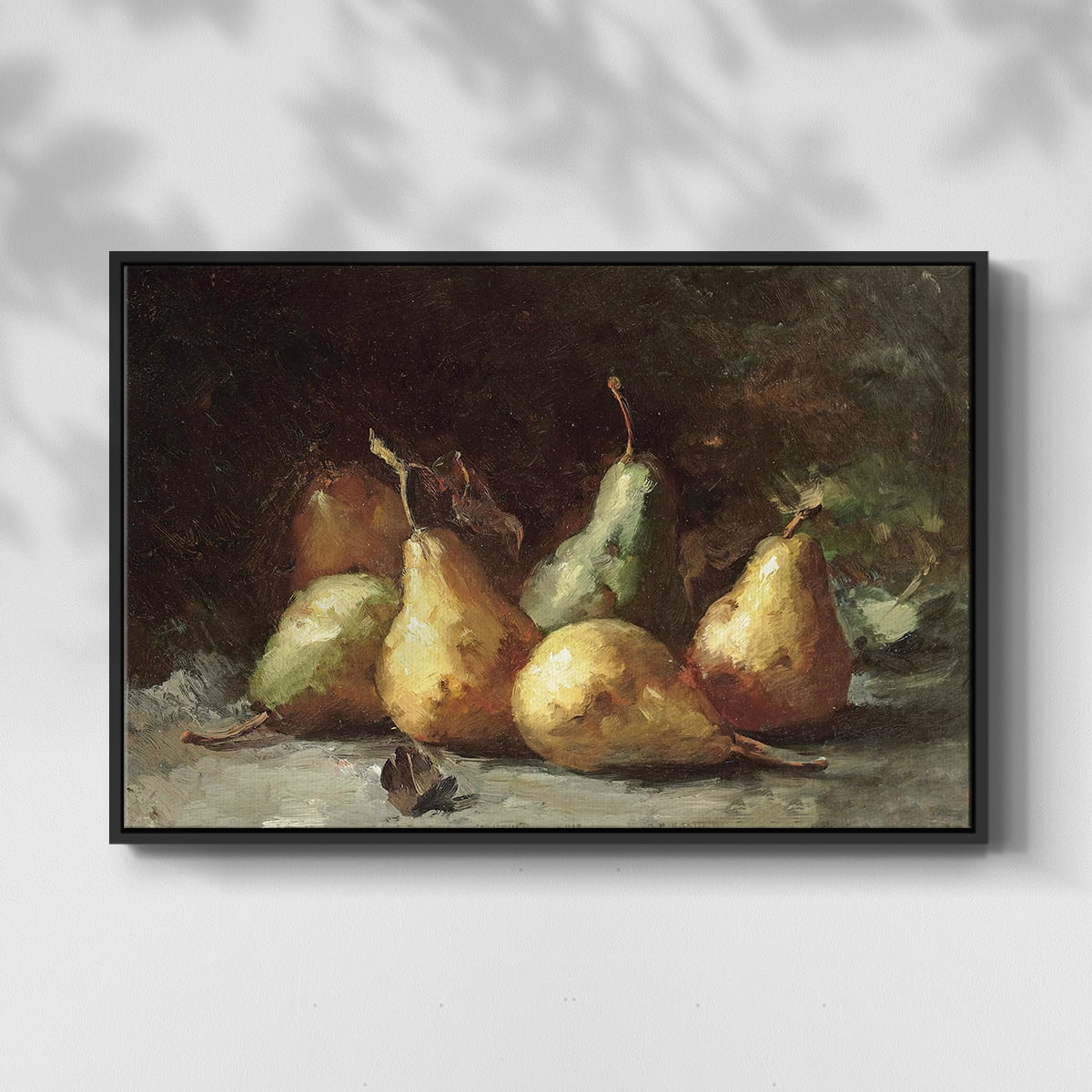Vintage Botanical Print-LXVII By Wexford Home Framed in Black Wood Gallery Wrapped Canvas 27 in. x 41 in.