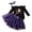 Black, variant on Girls Halloween Outfits Set 3 Piece Long Sleeve Letter Ghost Romper Bowknot Mesh Bat Graphic Skirt Set With Hairband Cute Fall Clothes Set