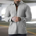 thumbnail image 2 of PuLe Jackets for Men Men's Solid Zipper Long Sleeve Jacket Men's Casual Cardigan, 2 of 6