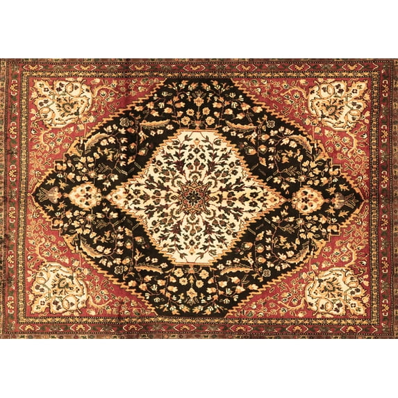 Ahgly Company Indoor Rectangle Persian Brown Traditional Area Rugs, 7' x 10'