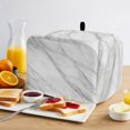 thumbnail image 2 of Toaster Cover 4 Slice, Marble Dustproof Bakeware Oven Protector with Top Hook, Modern Grey White Rock Monochrome Simple Waterproof Small Kitchen Appliance Toasters Dust Cover, 12"x11"x8", 2 of 9