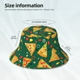 thumbnail image 4 of Vsdgher Pizza Print Bucket Hat for Men&Women Bucket Hat Reversible Summer Double-Side-Wear Travel Gardening, Beach, Camping, Hiking, Fishing Cap, 4 of 5