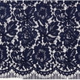 thumbnail image 2 of Zelouf Corded Lace  [ Panel 1.50 ]  , Sewing, DIY, Crafts Fabric by the Yard, Ej Navy, 1 Yard, 2 of 2