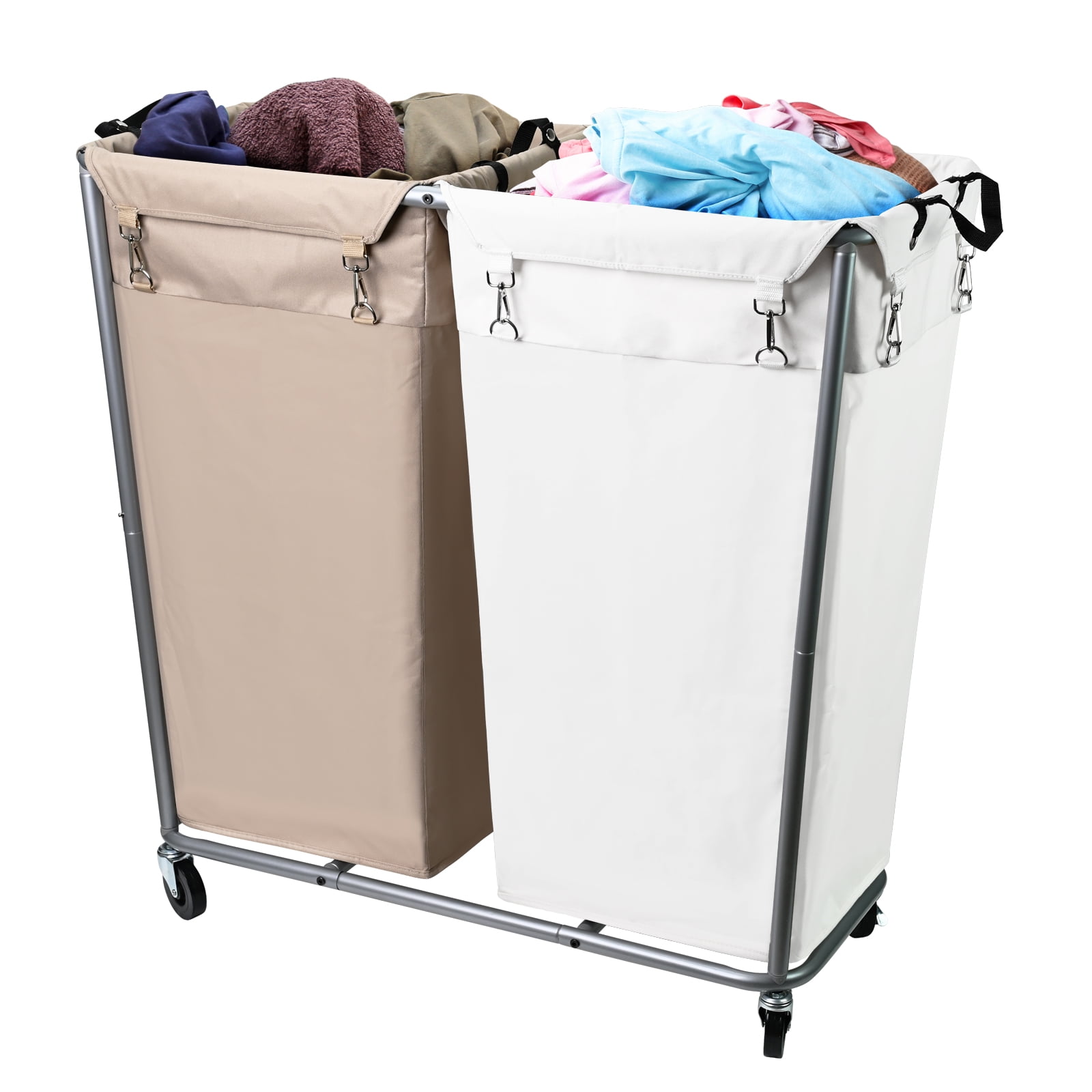 Ollieroo Laundry Cart with Wheels,Large Rolling Laundry Sorter Cart for