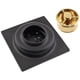 thumbnail image 2 of 3.84" Square Shower Drain, Stainless Steel Floor Drain with Removable Cover Grate and Hair Strainer, Prevent Odor from Entering , Matte Black, 2 of 5
